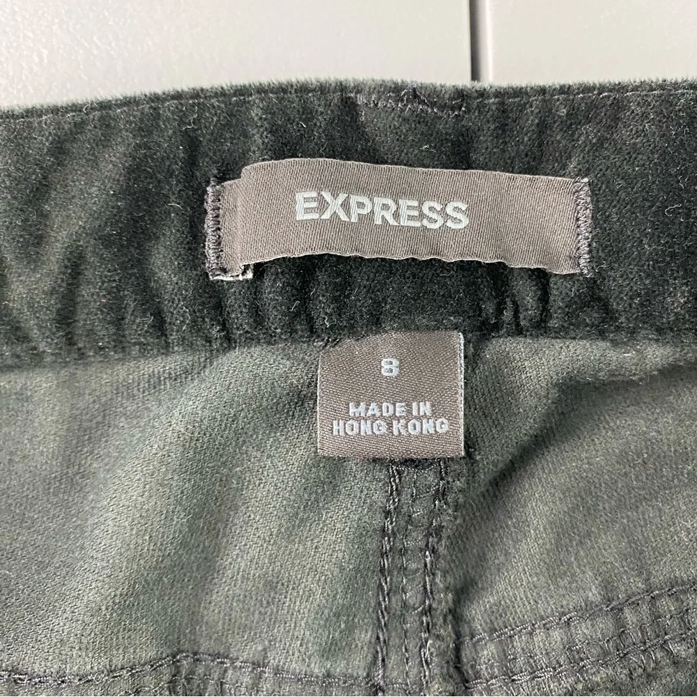 Express black velvet velour soft bootcut pants women's size 8
